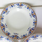 3 vintage soup plates from Moulin des Loups et Hamage, St Gast model 220525
