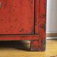 Buffet in ancient Chinese elm, lacquered red.