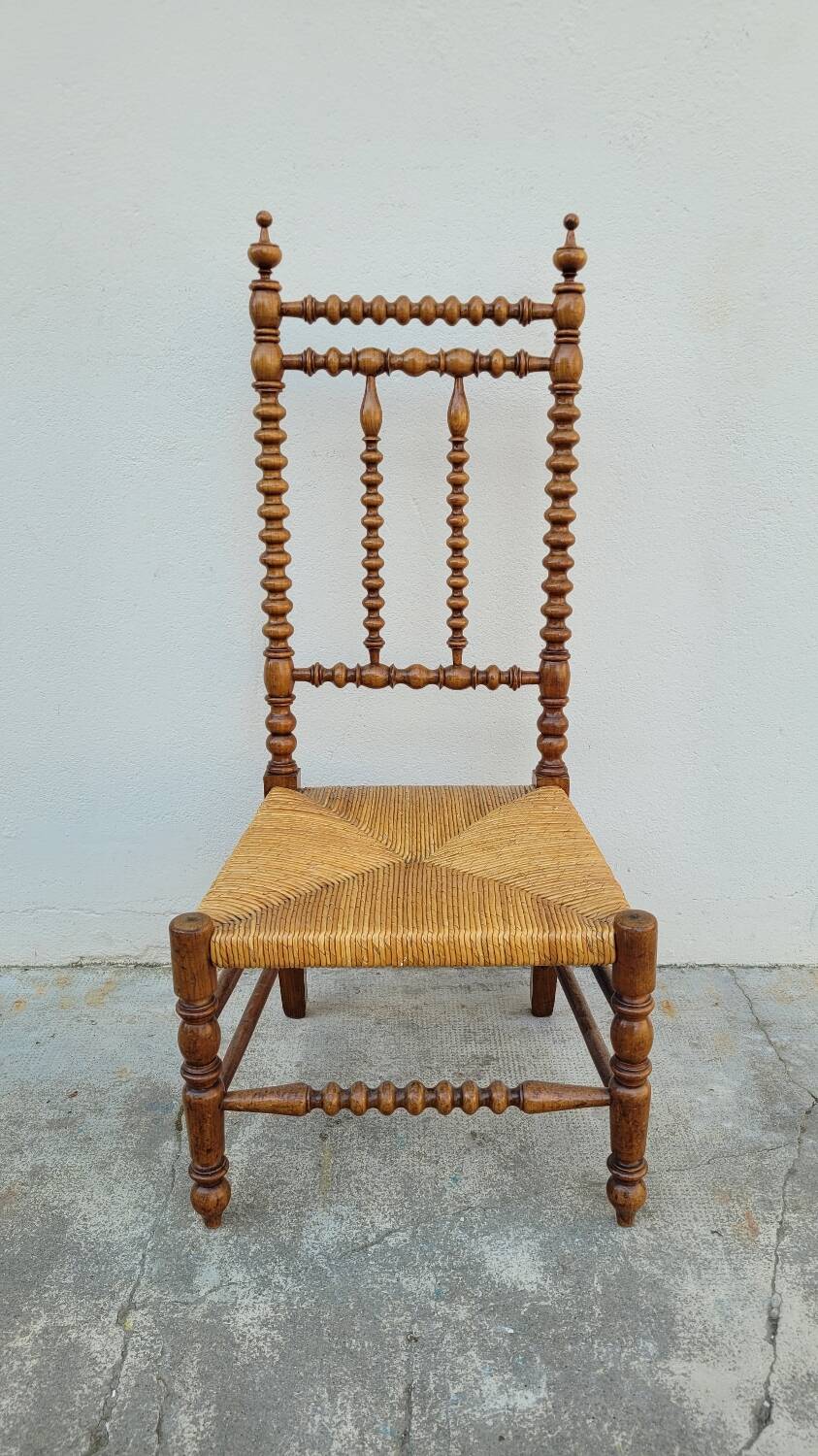 Napoléon III Period Nurse's Chair in Fruitwood