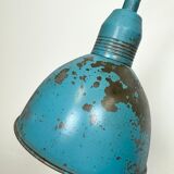 Blue Industrial Scissor Wall Lamp from Elektroinstala, 1960s