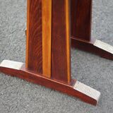 Vintage formica bistro table, wooden base side table