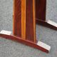 Vintage formica bistro table, wooden base side table