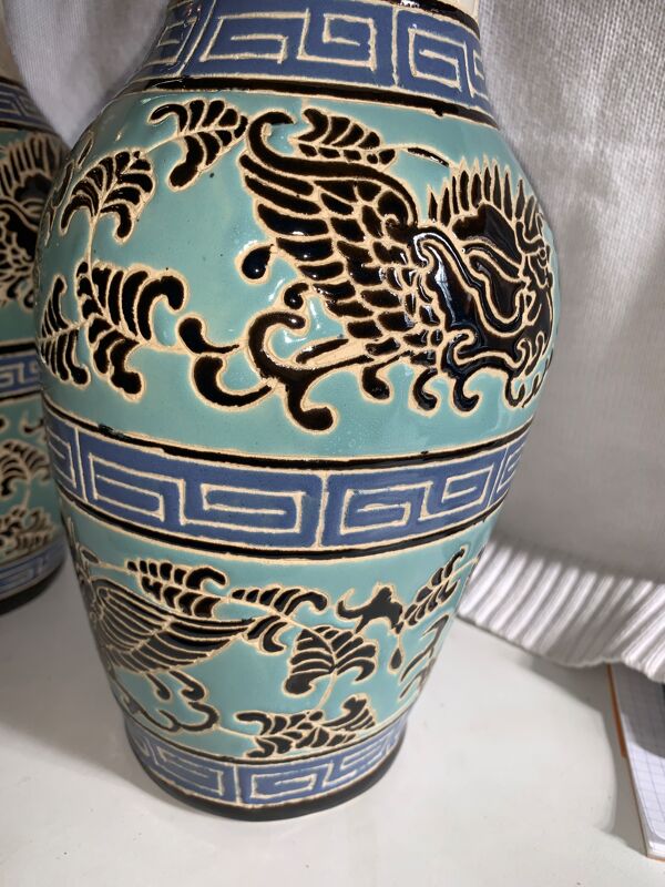 Paire de vases Kéramis art déco