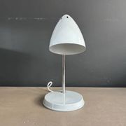 Vintage desk lamp Kompernass adjustable in pearl grey lacquered metal.
