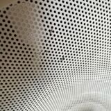 Suspension of the 80s in perforated white metal