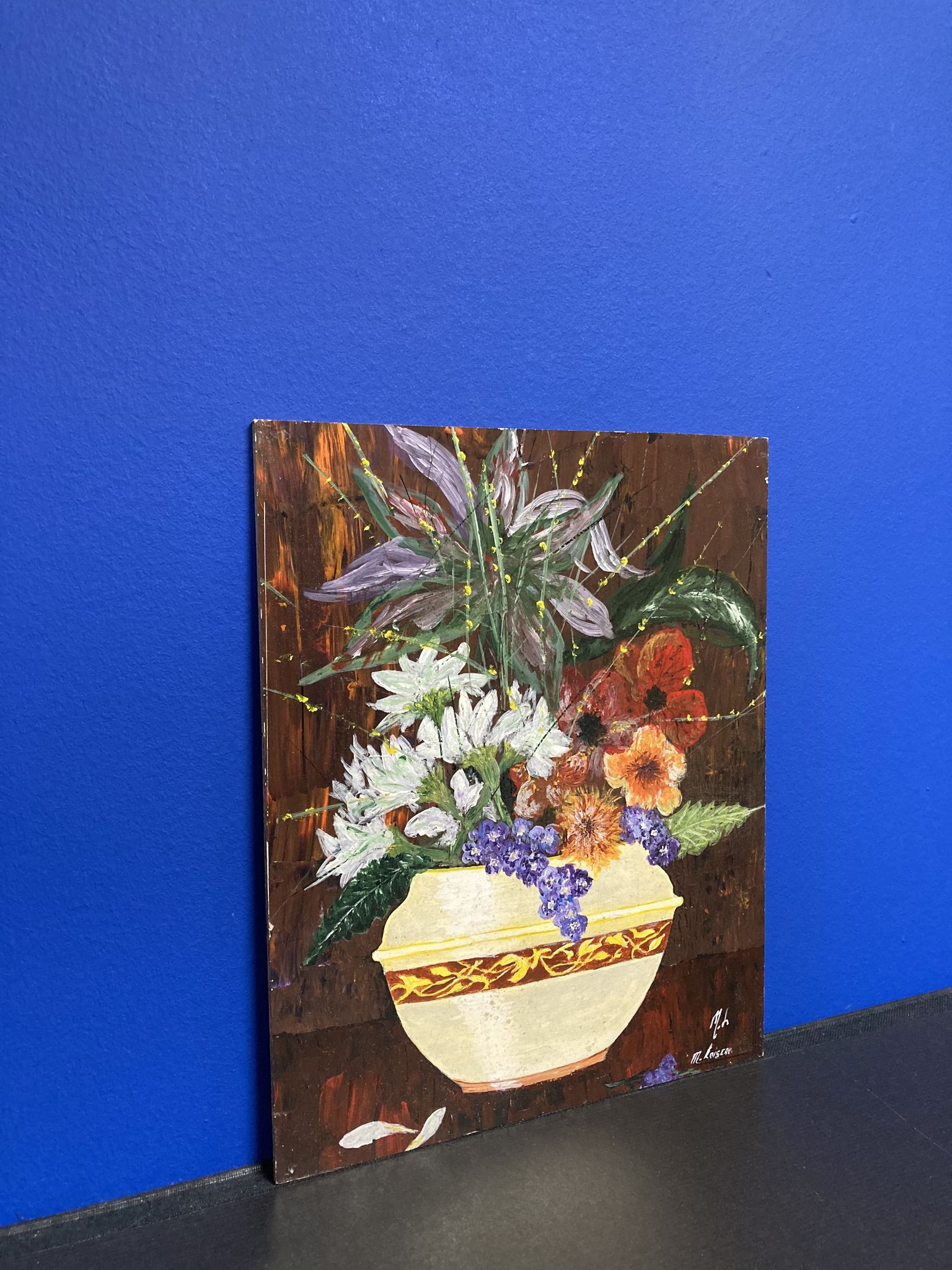 Peinture bouquet vintage