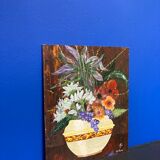 Peinture bouquet vintage