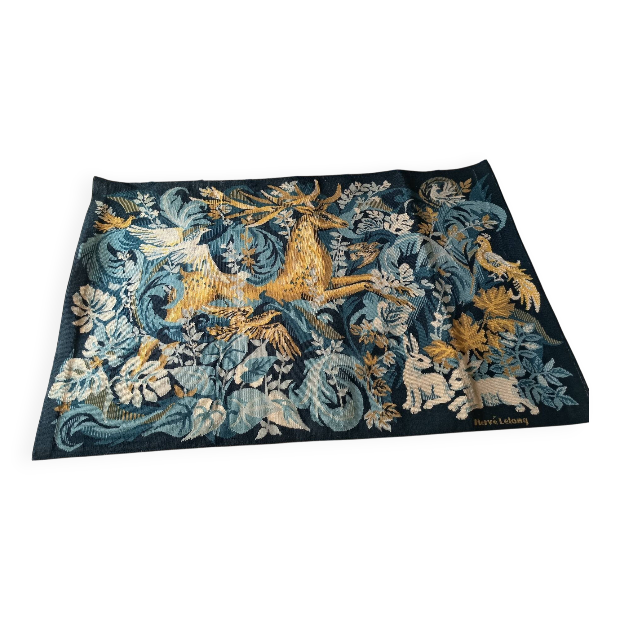 Aubusson wall tapestry signed by Hervé Leroy