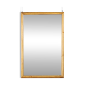 Miroir vintage à cadre en bambou, design Italie, années 1980
