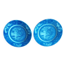 Deux assiettes de service - dessin bleu