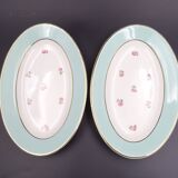 Pair of small cups or opaque porcelain ravines Model Duchess, St Amand Hamage