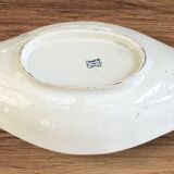 Large K&G Luneville Terre de Fer earthenware dish, Sepia blue country model