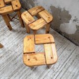 Set of 6 Olof Ottelin stools, Finland 1950.