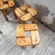 Set of 6 Olof Ottelin stools, Finland 1950.