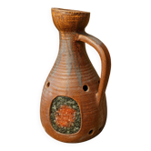 Ceramic lamp with enamel and glass inclusions