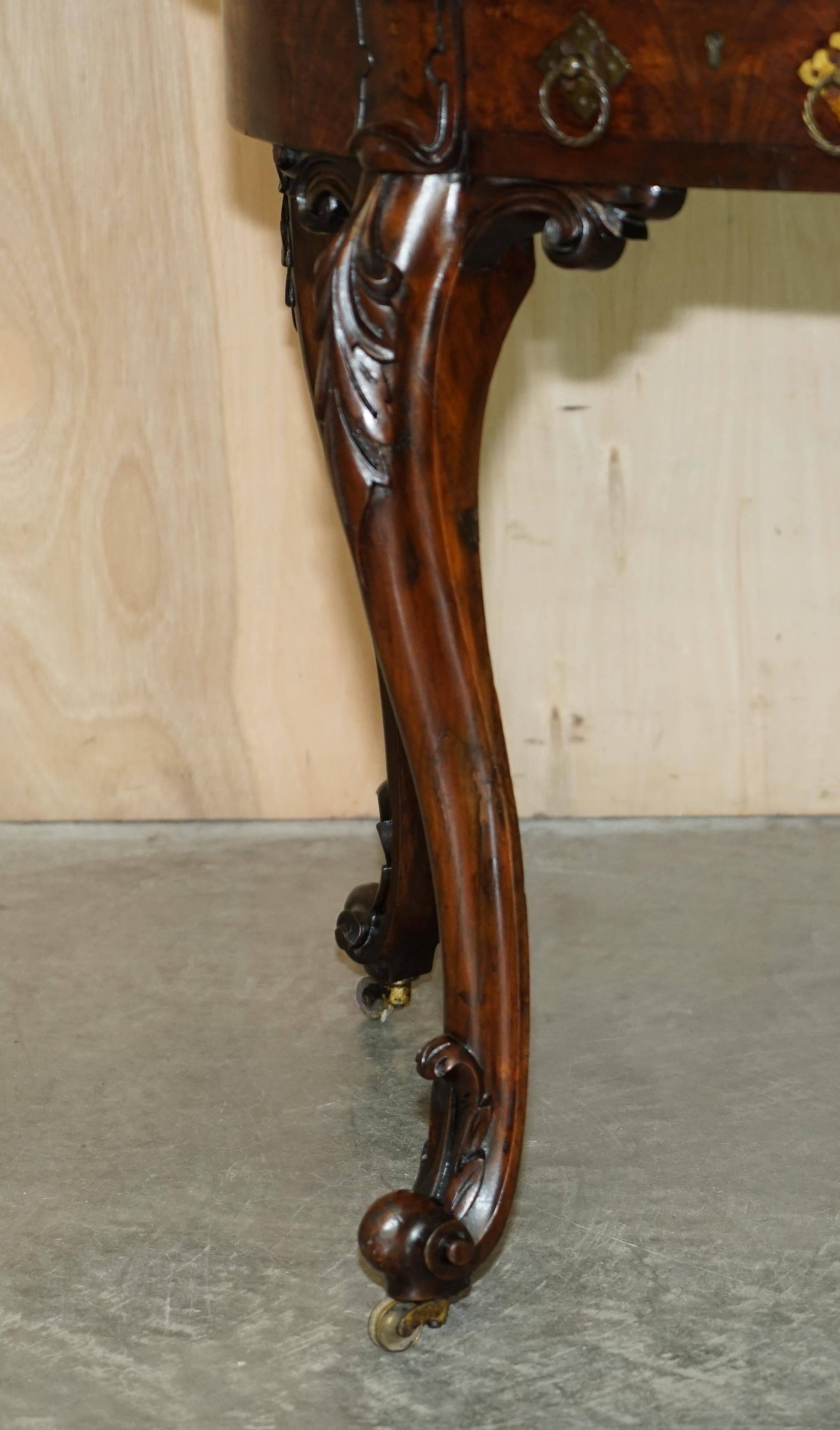 Demi-Lune Desk in Leather by Patrick Beakey Dublin circa 1850