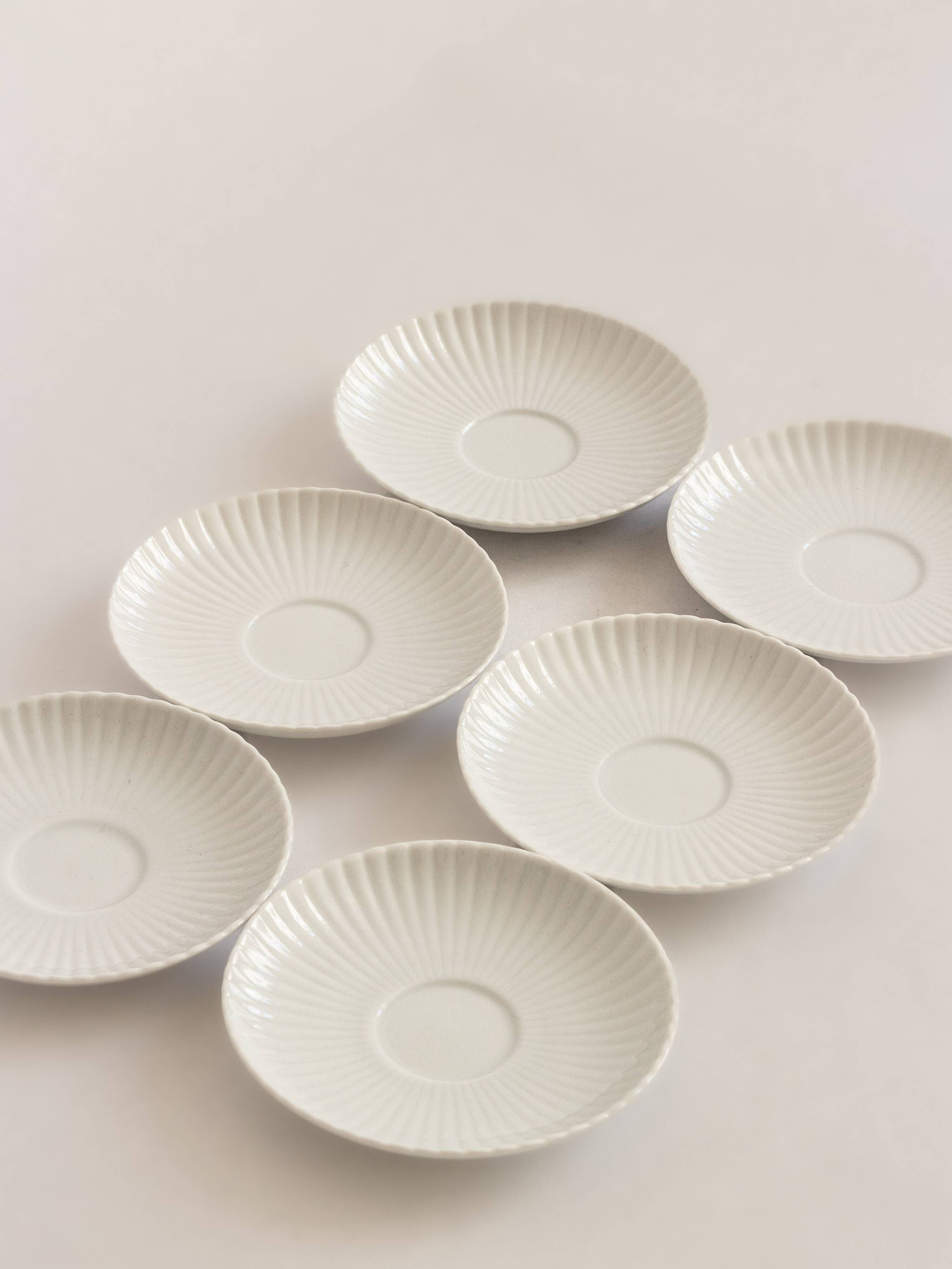 Set of six coffee cups and saucers, Karlskrona, Sweden, 1950s