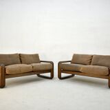 Pair of Rosenthal Studio Line Model Hombre Leather Sofa by Burkhart Vogtherr, Germany 1975