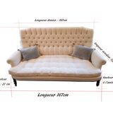 White upholstered sofa Napoleon III style