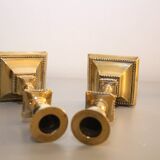 Pair of gilt bronze candle holders