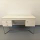 Vintage Bauhaus style desk in melamine and chrome metal from the 1970s.