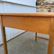 Scandinavian desk in light teak wood with 3 + 1 drawers, vintage from the 60s