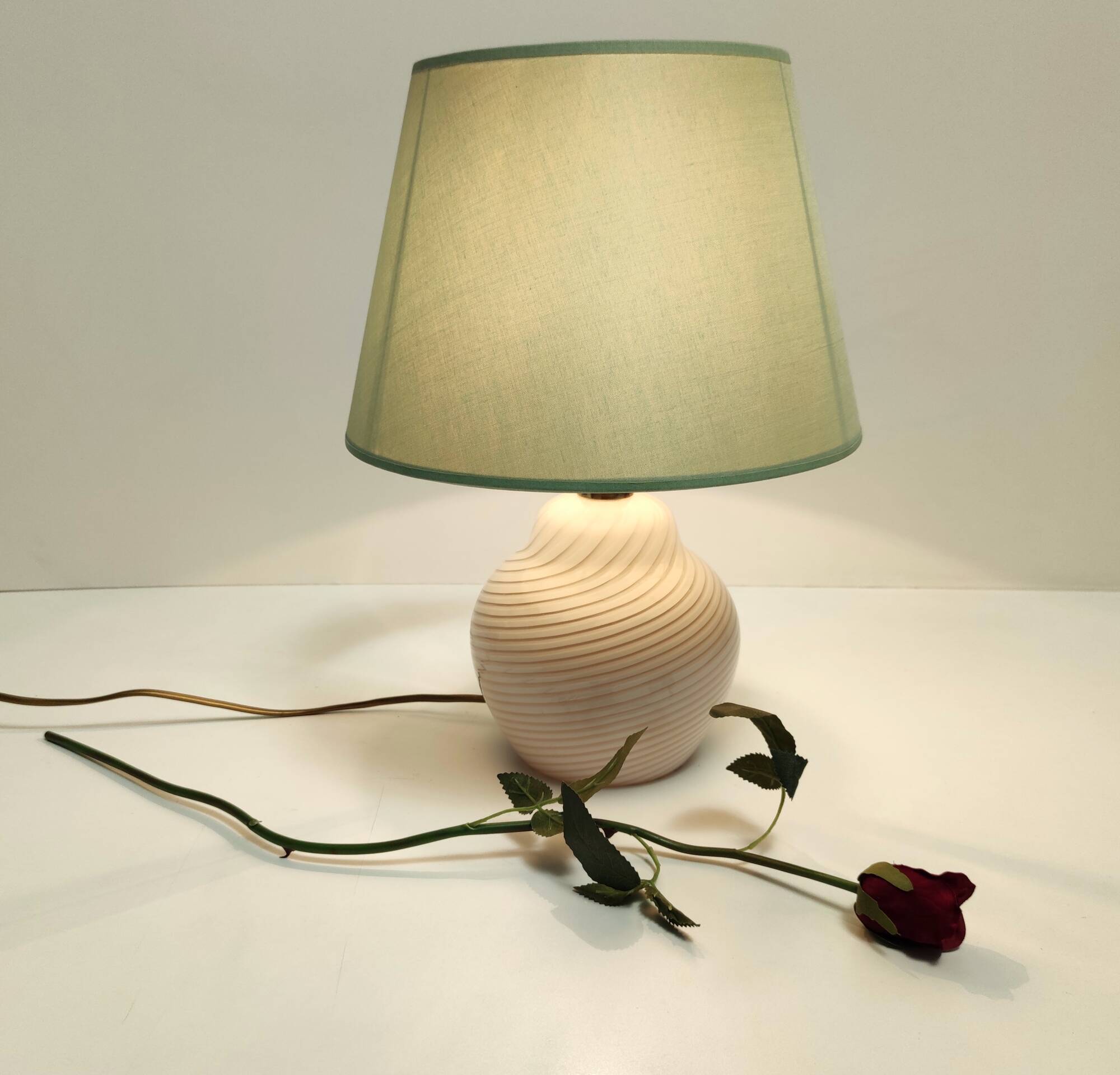 Pink Murano Glass Table Lamp by Lino Tagliapietra Produced by Paf, Italy 19