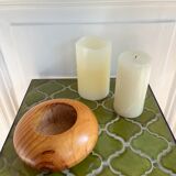Vintage wooden candle holder