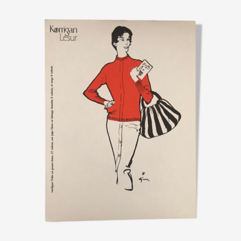 Fashion illustration 1957 by René Gruau