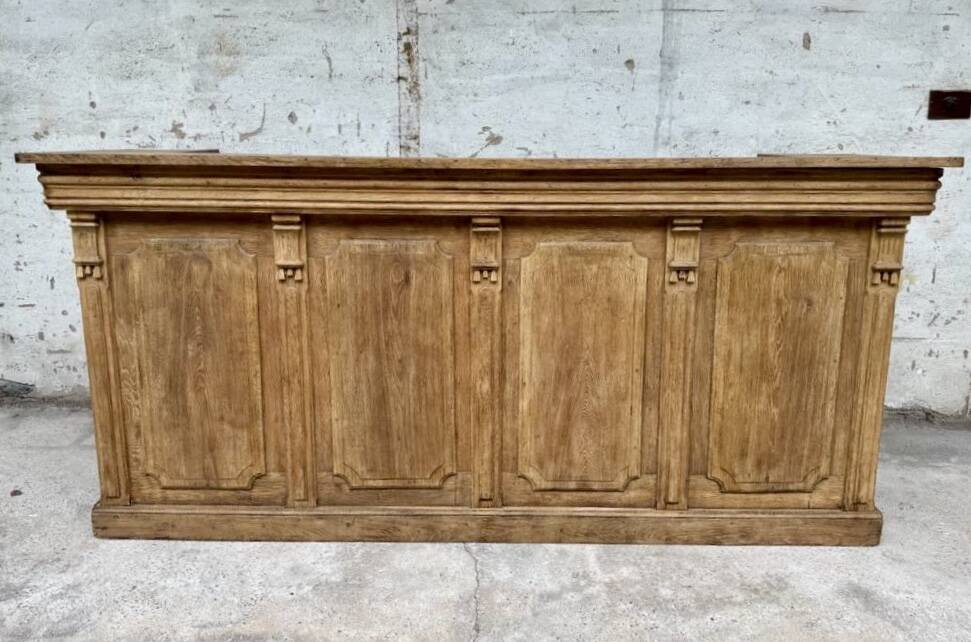 Old oak restaurant bar counter from the early 20th century