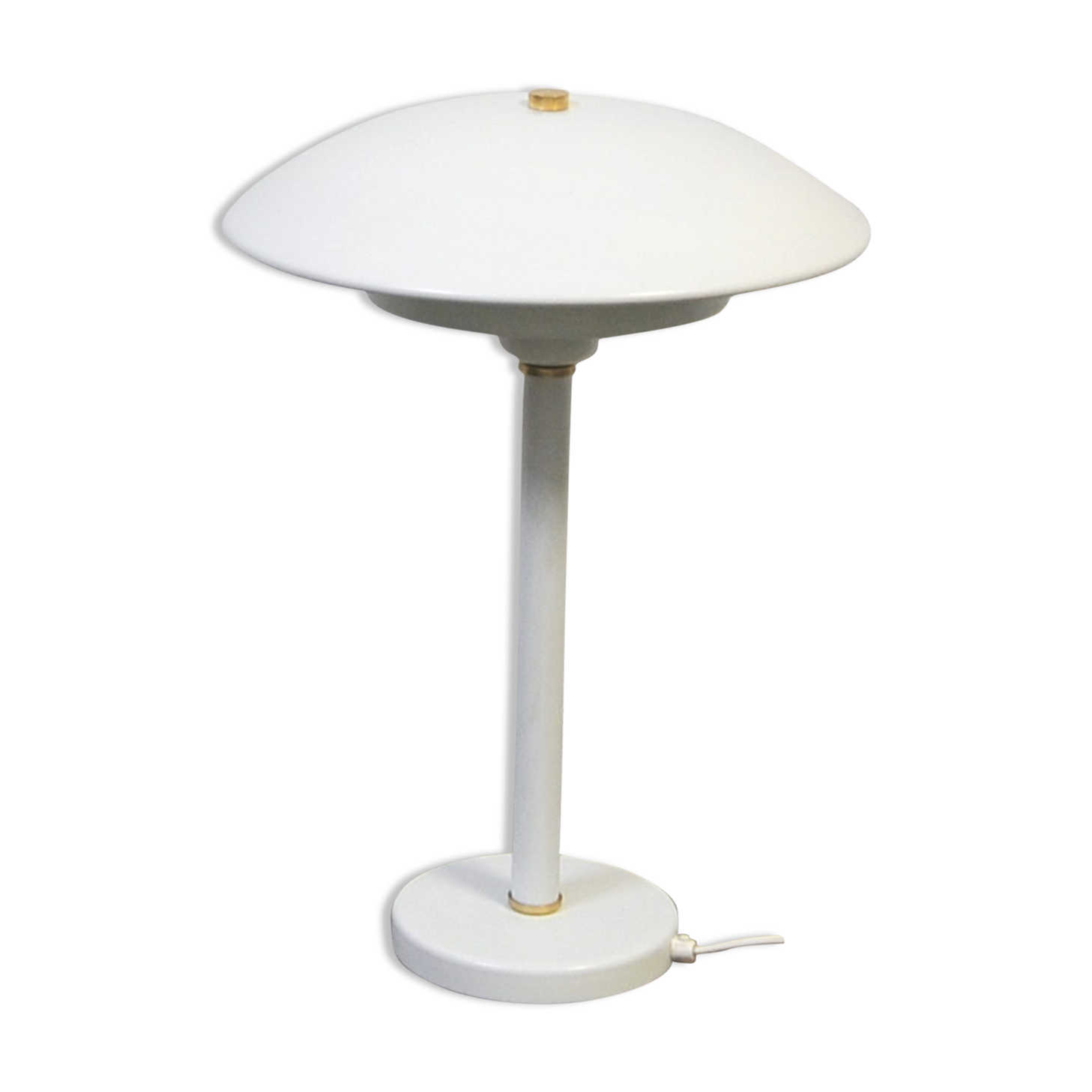 Vintage white and gold table lamp Belid