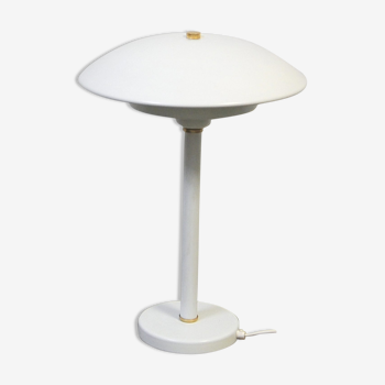 Lampe de table vintage blanche et dorée Belid