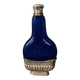 Flacon à sels XIXe monté argent cristal bleu