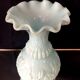 Pale blue floral opaline soliflore vase floral decoration