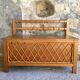 Vintage toy chest or rattan children's bench - 1960