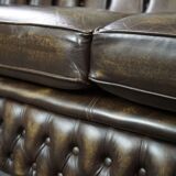 Chesterfield sofa in cowhide leather 2 places