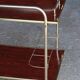 Vintage gold mini-bar trolley