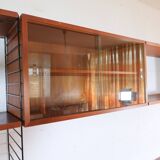 Modular String shelving system Nisse shelf Teak wall shelf 60s