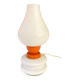 Bedside lamp in opaline glass and orange metal, 1970s