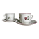 Duo of cups and saucers Old Saint Amand