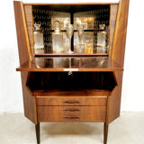 Midcentury design corner cabinet bar ‘rosewood delight’