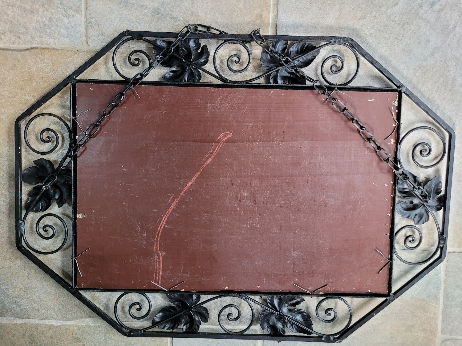 Miroir art déco fer forgé