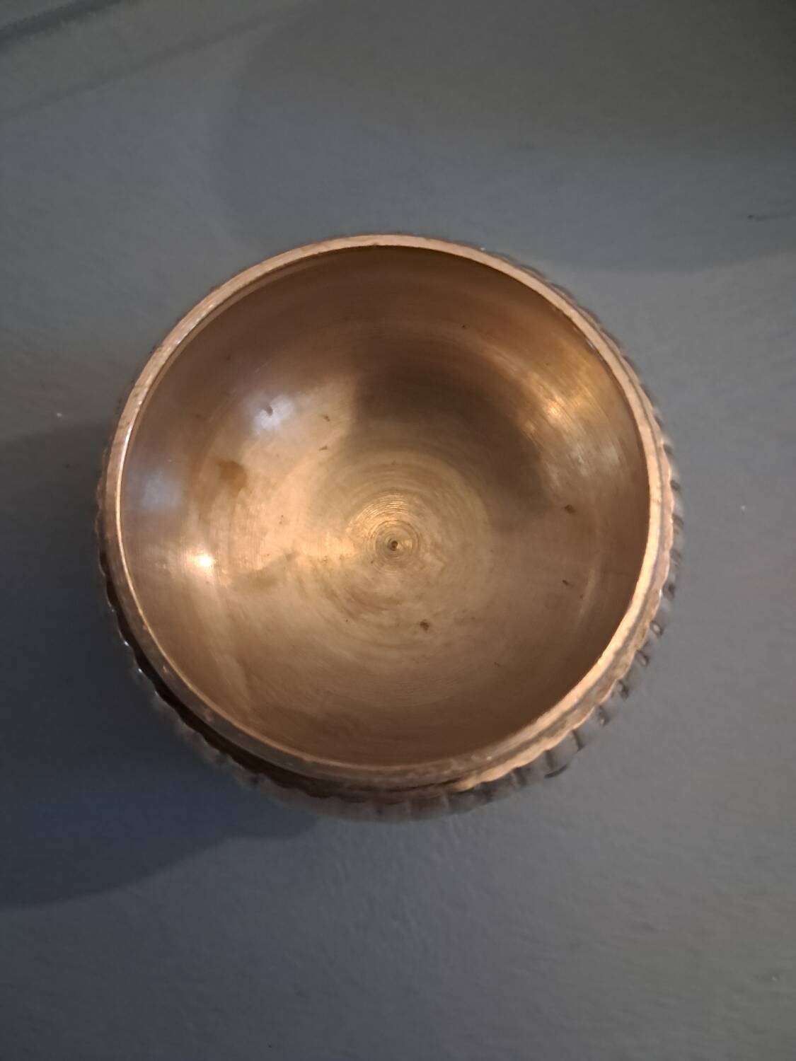 Vintage silver metal tripod salt shaker
