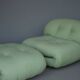 Fauteuil lounge et ottoman Soriana par Afra & Tobia Scarpa pour Cassina,