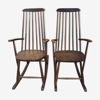 Pair of scandinavian rocking chair
