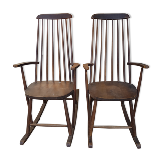 Pair of scandinavian rocking chair