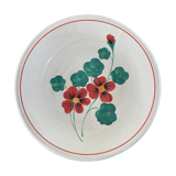 Plat faïence motif floral