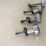 Vintage metal button handles.