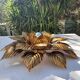 Sconce metal golden leaves 70s