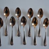 12 Silver-plated metal mocha spoons